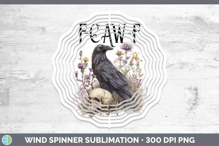 F-Caw-F Crow Wind Spinner Sublimation Design