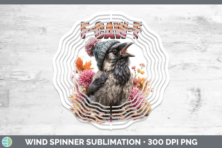 F-Caw-F Crow Wind Spinner Sublimation Design