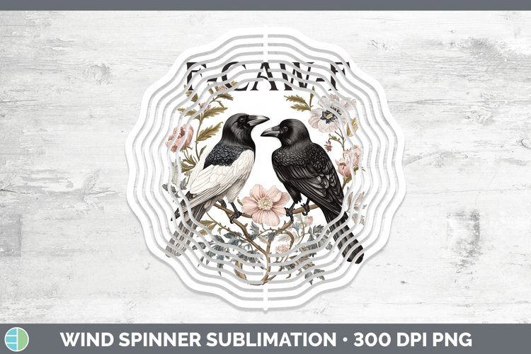 F-Caw-F Crow Wind Spinner Sublimation Design