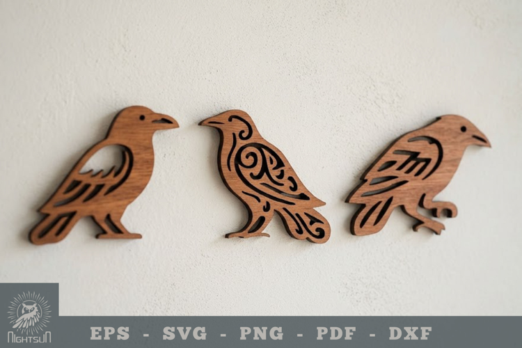 Crow Lasercut Wall Decoration