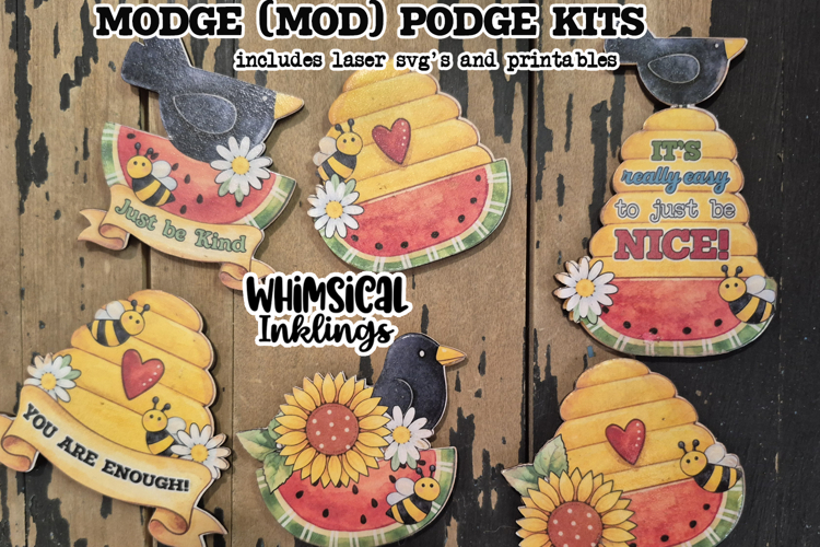 Crow and Flowers Modge Podge SVGs and Printables