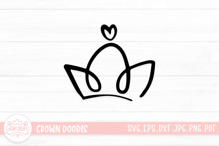 Doodle Crown Clipart SVG Cut File