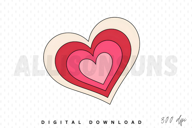 Retro Heart Vector Design Element For Valentines Day