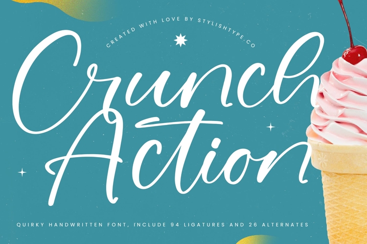 Crunch Action - Quirky Handwritten Font