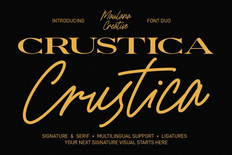 Crustica Font Duo Elegant Serif Modern Signature Script example image 1