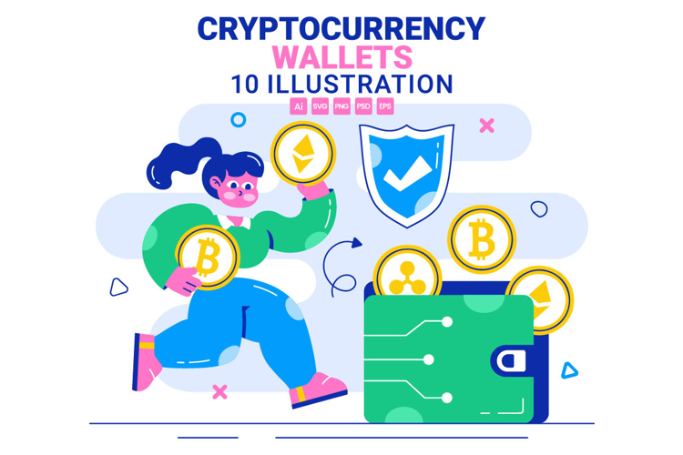 10 Cryptocurrency Wallets Illustration