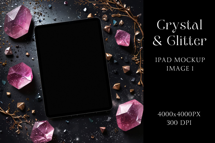 Crystal & Glitter IPad Mockup 1
