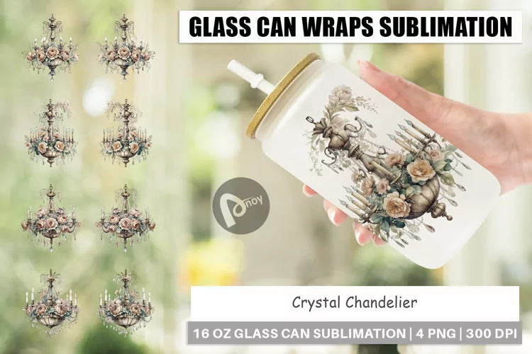 Glass Can Crystal Chandelier