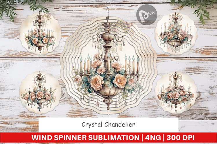 Wind Spinner Crystal Chandelier example image 1