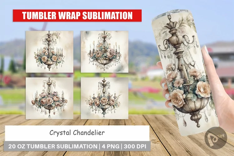 Tumbler Wrap Crystal Chandelier
