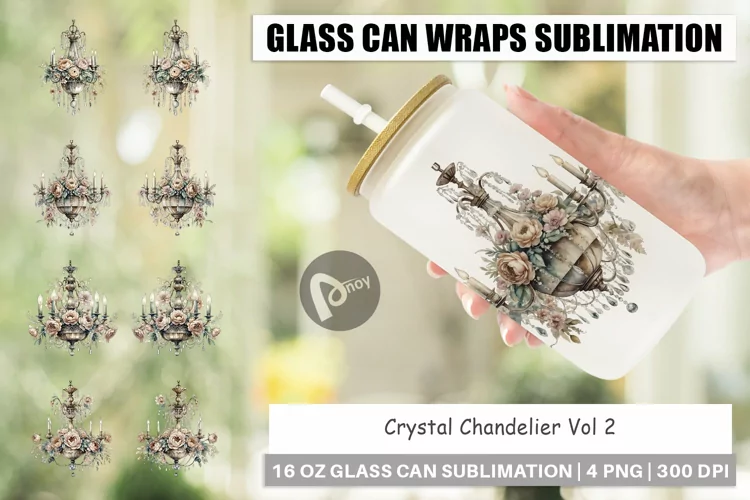 Glass Can Crystal Chandelier