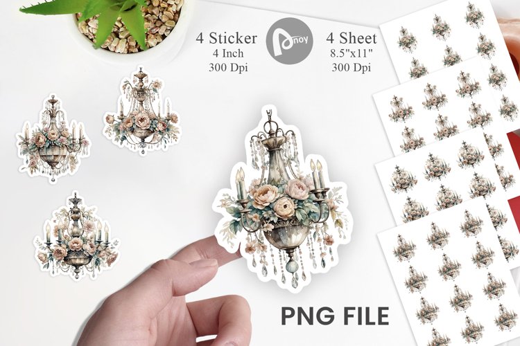 Crystal Chandelier Sticker