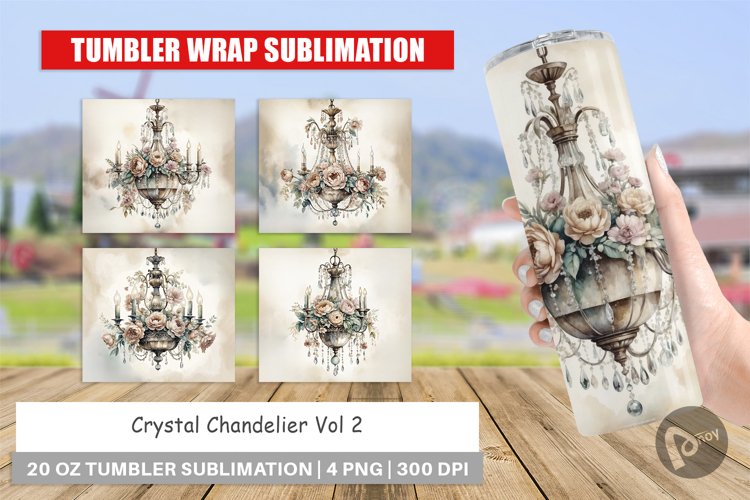 Tumbler Wrap Crystal Chandelier example image 1