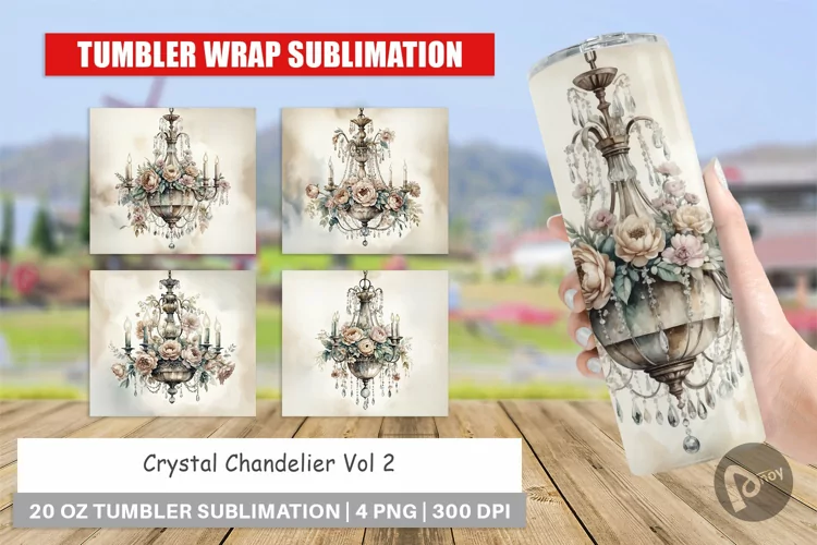 Tumbler Wrap Crystal Chandelier