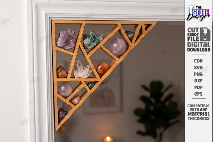 Crystal Display Shelf for Door Corner Laser Cut | Door Frame