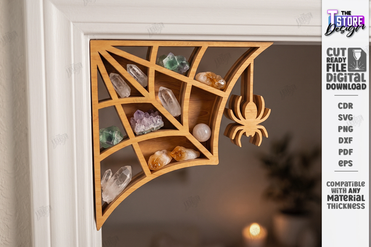 Crystal Display Shelf for Door Corner Laser Cut | Door Frame