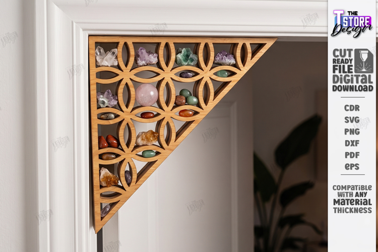 Crystal Display Shelf for Door Corner Laser Cut | Door Frame