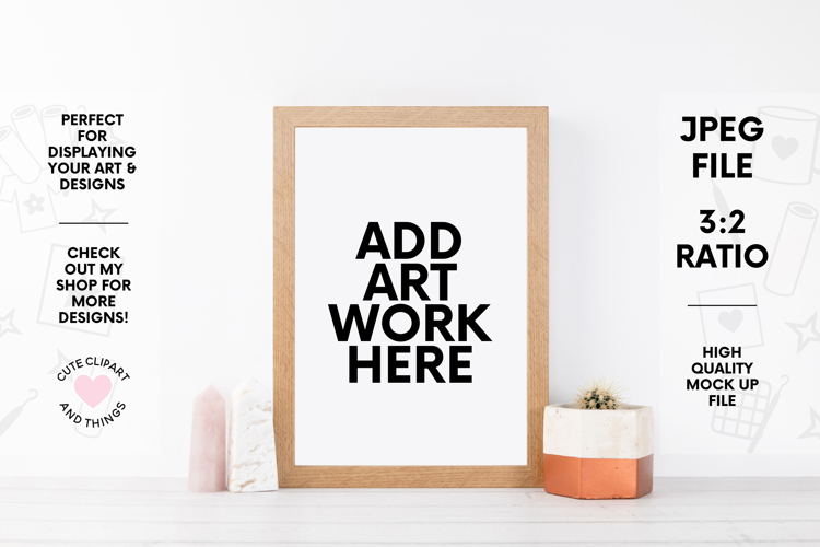 Frame Mock Up | Cute Crystal Wall Art Mock Up