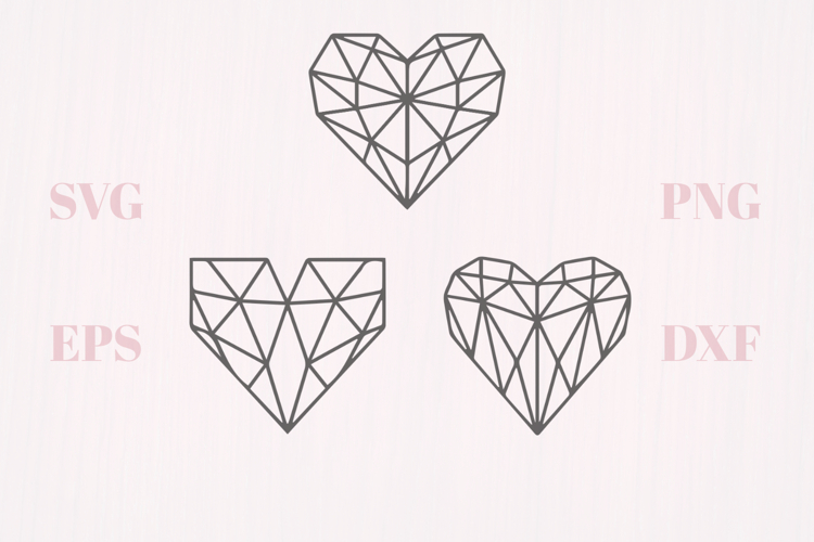 Crystal hearts 2 SVG