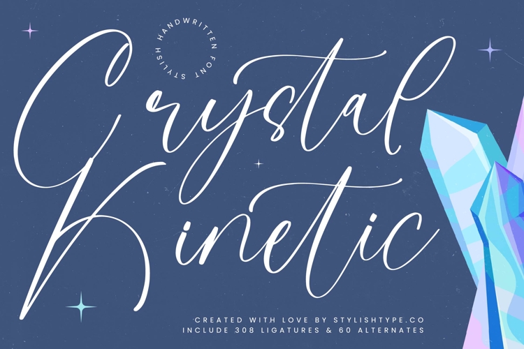 Crystal Kinetic - Stylish Handwritten Font
