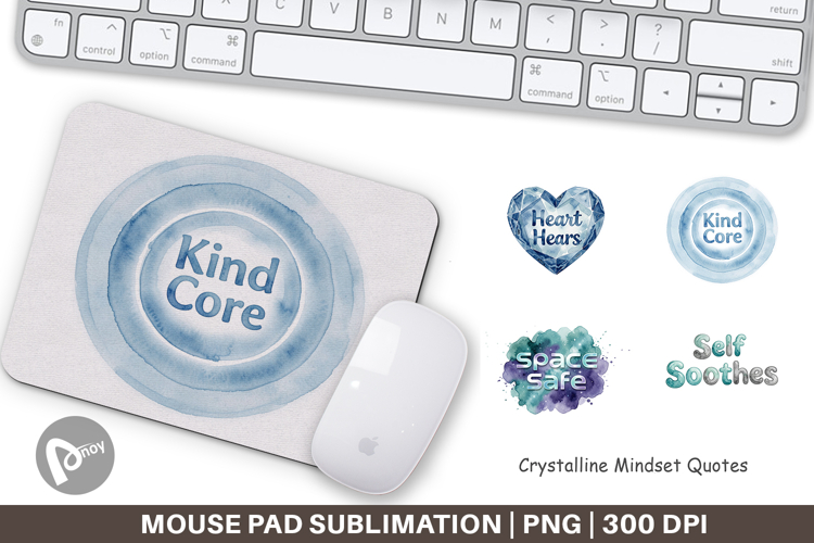 Crystalline Mindset Quotes Mouse Pad