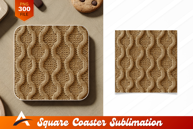 Creamy Braided Coaster Design Intricate Surface Detail