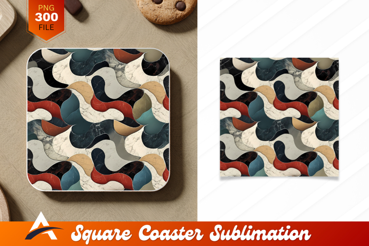 Modern Abstract Marble Texture Coaster Designs Pattern