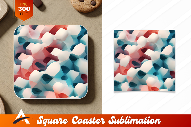 Abstract Forms Pattern Elegant Coaster Designs Image