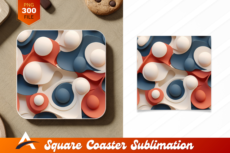 Abstract Geometric Art Coaster Designs Pattern