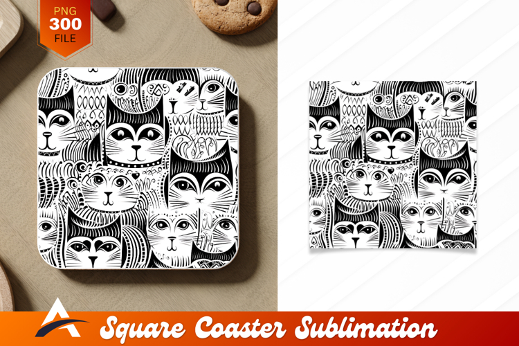 Black And White Cat Clipart Image 5