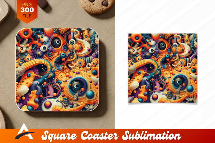 Abstract Artistic Background Coaster Designs Complex