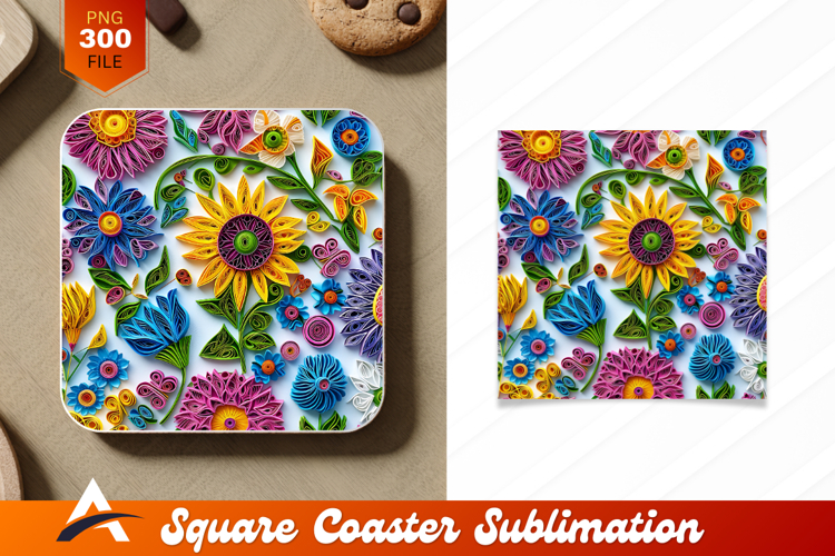 Colorful Paper Quilling Flowers And Coaster Designs