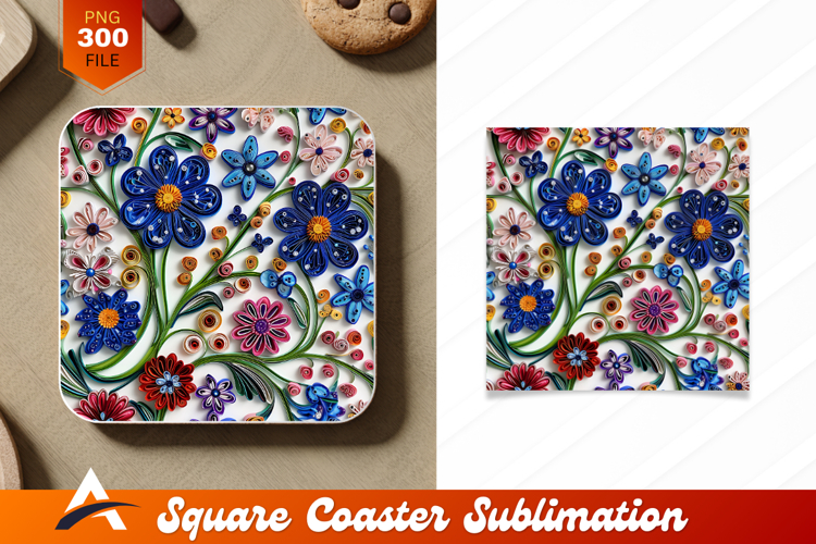 Quilling Flowers And Butterflies Coaster Designs