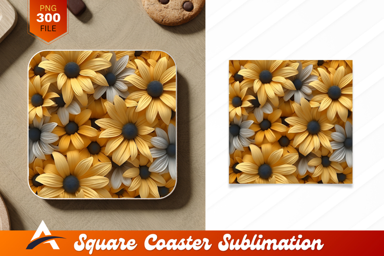 Beautiful Daisy Flower Background With Yellow And White example image 1