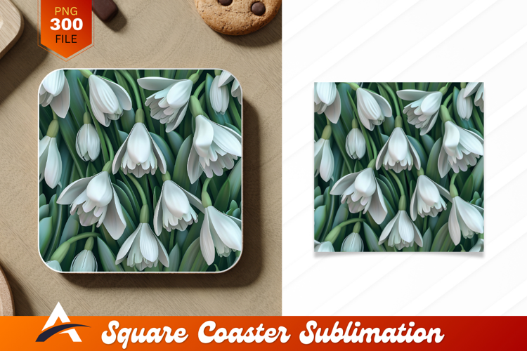 Charming Snowdrop Flowers In Full Bloom With Lush Green