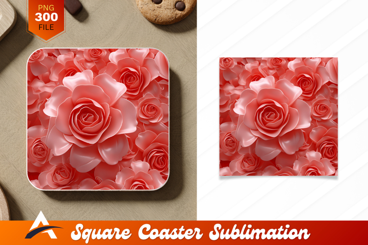 Elegant Pink Rose Blossom Pattern Abstract Floral Design