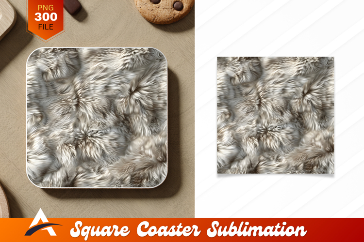 Abstract Fluffy Fur Texture For Coaster Design