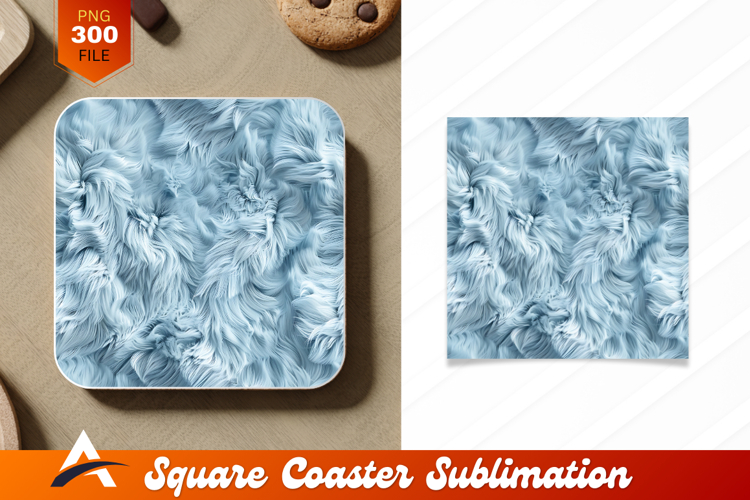 Abstract Powder Blue Flowing Lines Coaster Design