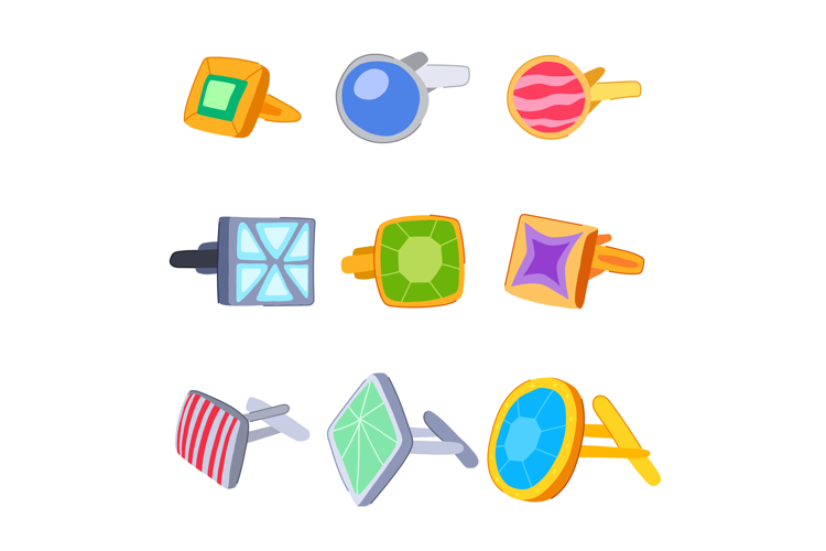 cufflinks set cartoon