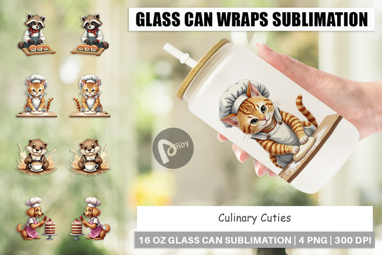Culinary Cuties Glass Can