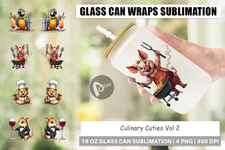 Culinary Cuties Glass Can