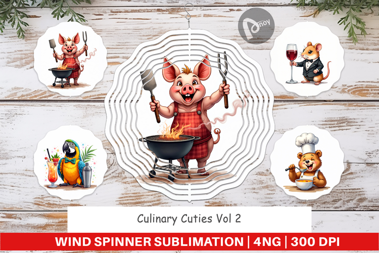 Culinary Cuties Wind Spinner