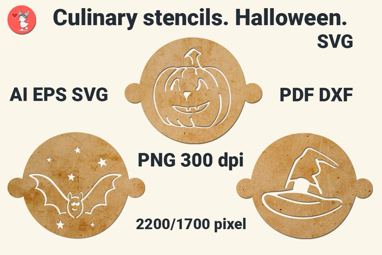 Culinary stencils. Halloween. SVG