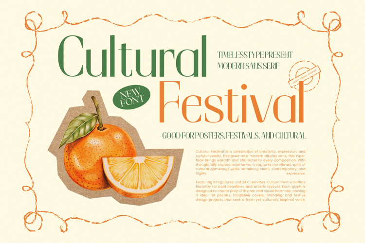 Cultural Festival - Modern Sans Serif