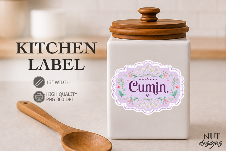 Vintage Cumin Spice Label Pantry Label