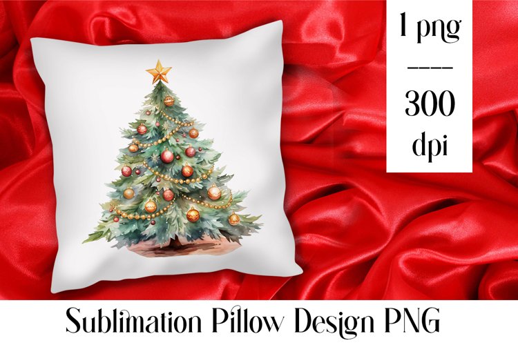 Christmas tree Sublimation Pillow Design PNG