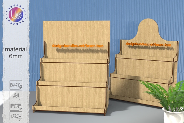 Laser Display Shelf SVG Cut File for Product Presentation