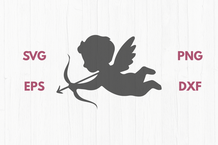 Flying Cupid Arrow SVG