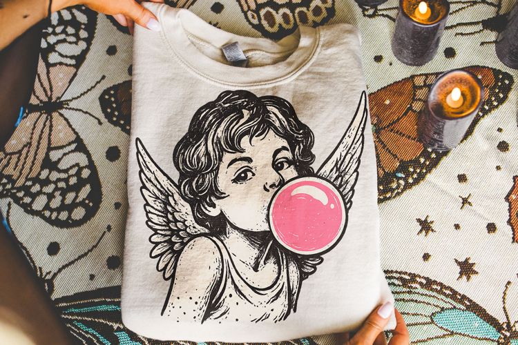 Valentines Day Cupid PNG, Retro Cupid PNG, Love PNG, XoXo