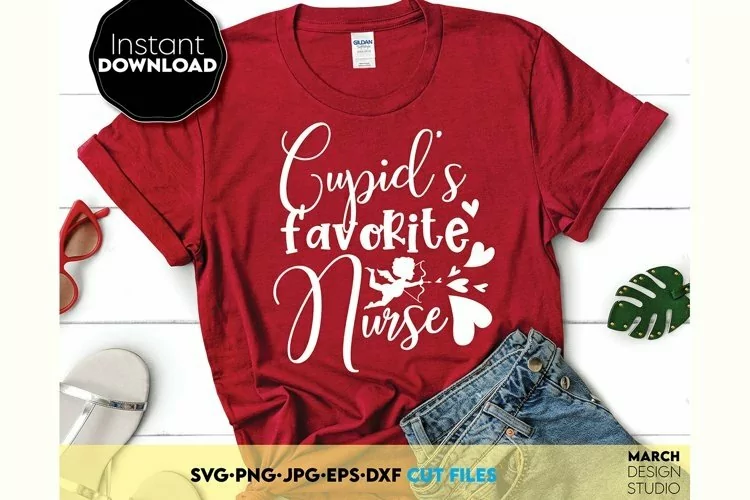 Cupid Favorite Nurse SVG PNG | Nurse Valentines Day SVG PNG